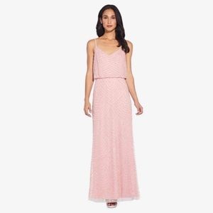 Adrianna Papell Beaded Gown in Aurora Pink